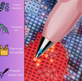 Preview: Diamond Painting Vakuum Diamant Painting Stift Set